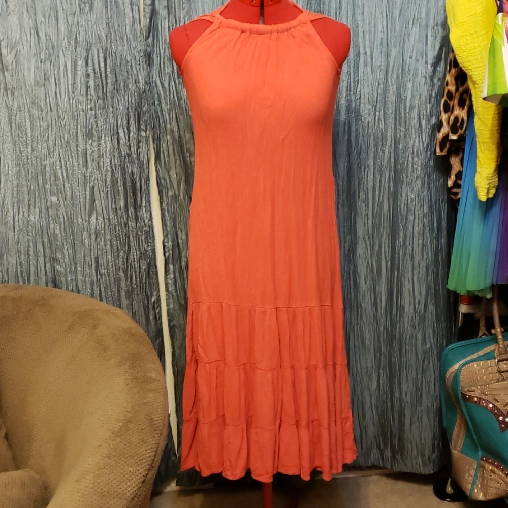 Peach coral dress